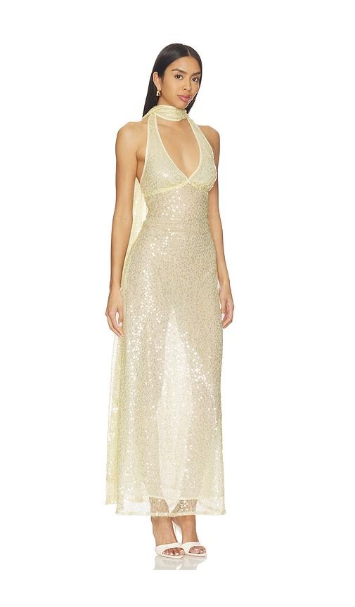 urban outfitters gold sequin dress Harmony in White colour:Gold Metallic