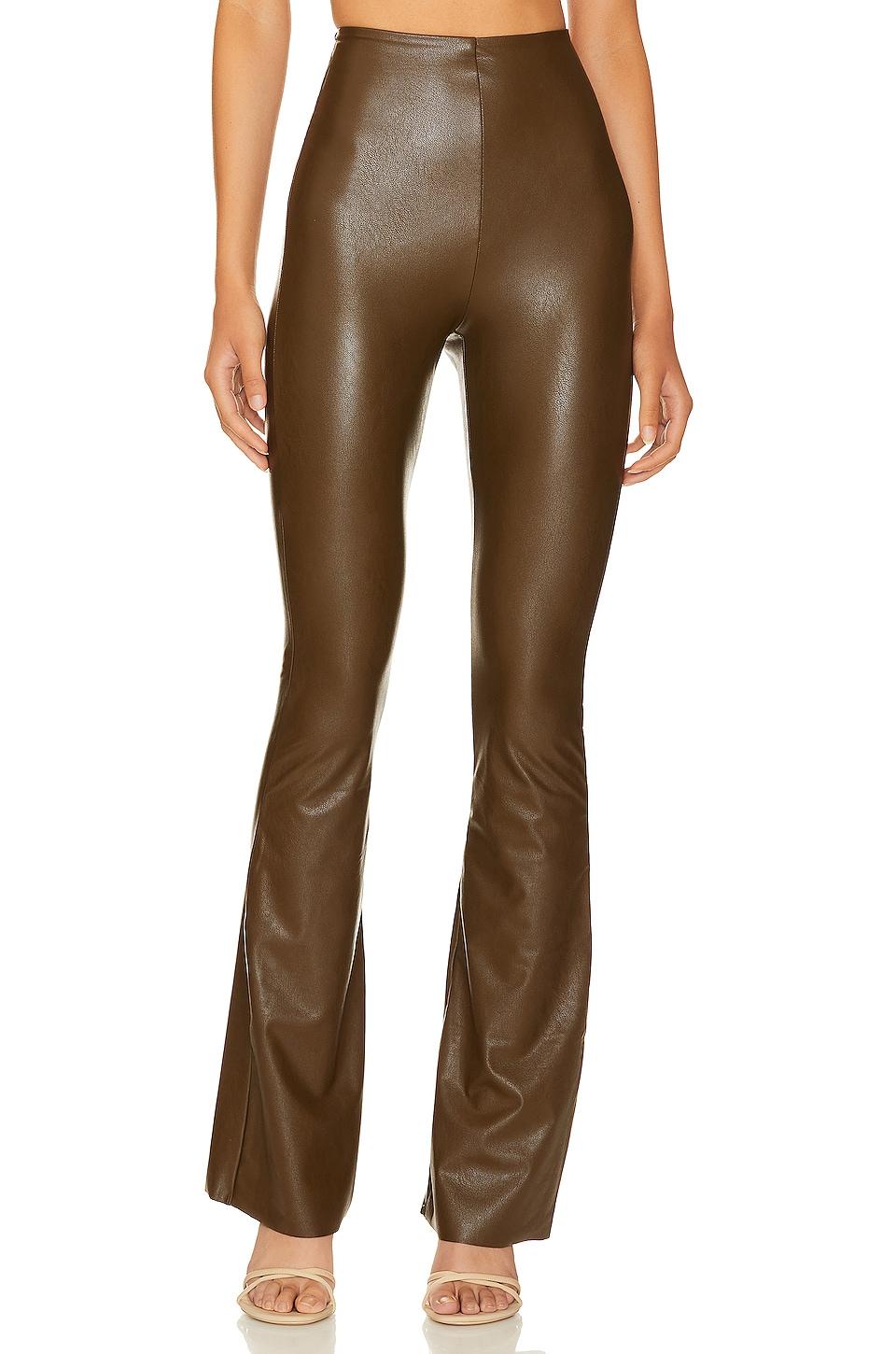 Commando Faux Leather Flare Legging in Brown | Lyst