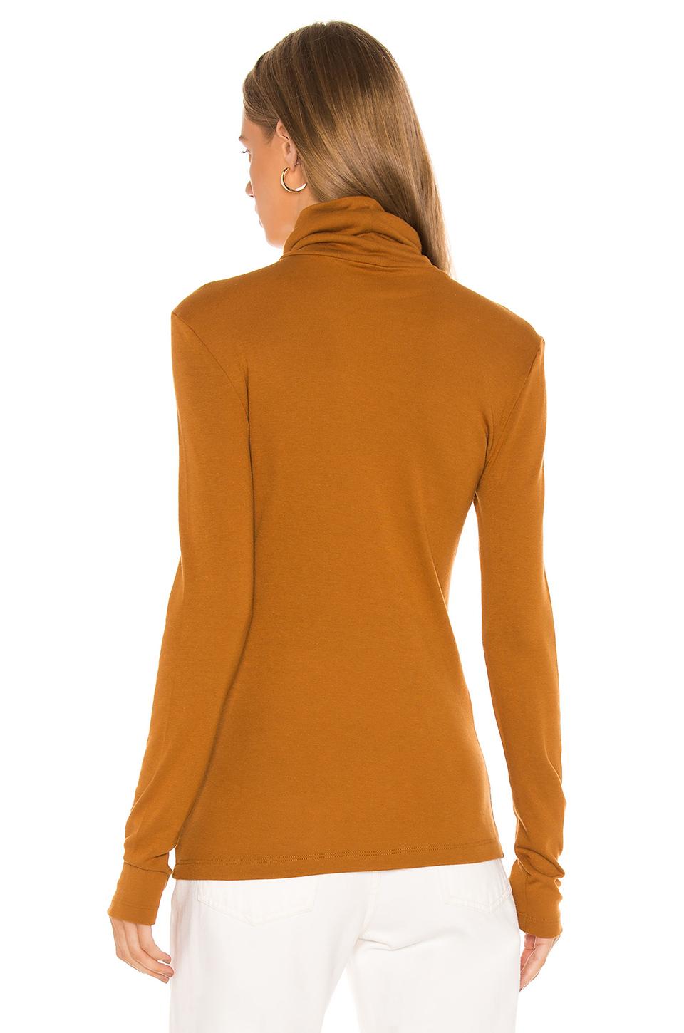 orange turtleneck short sleeve