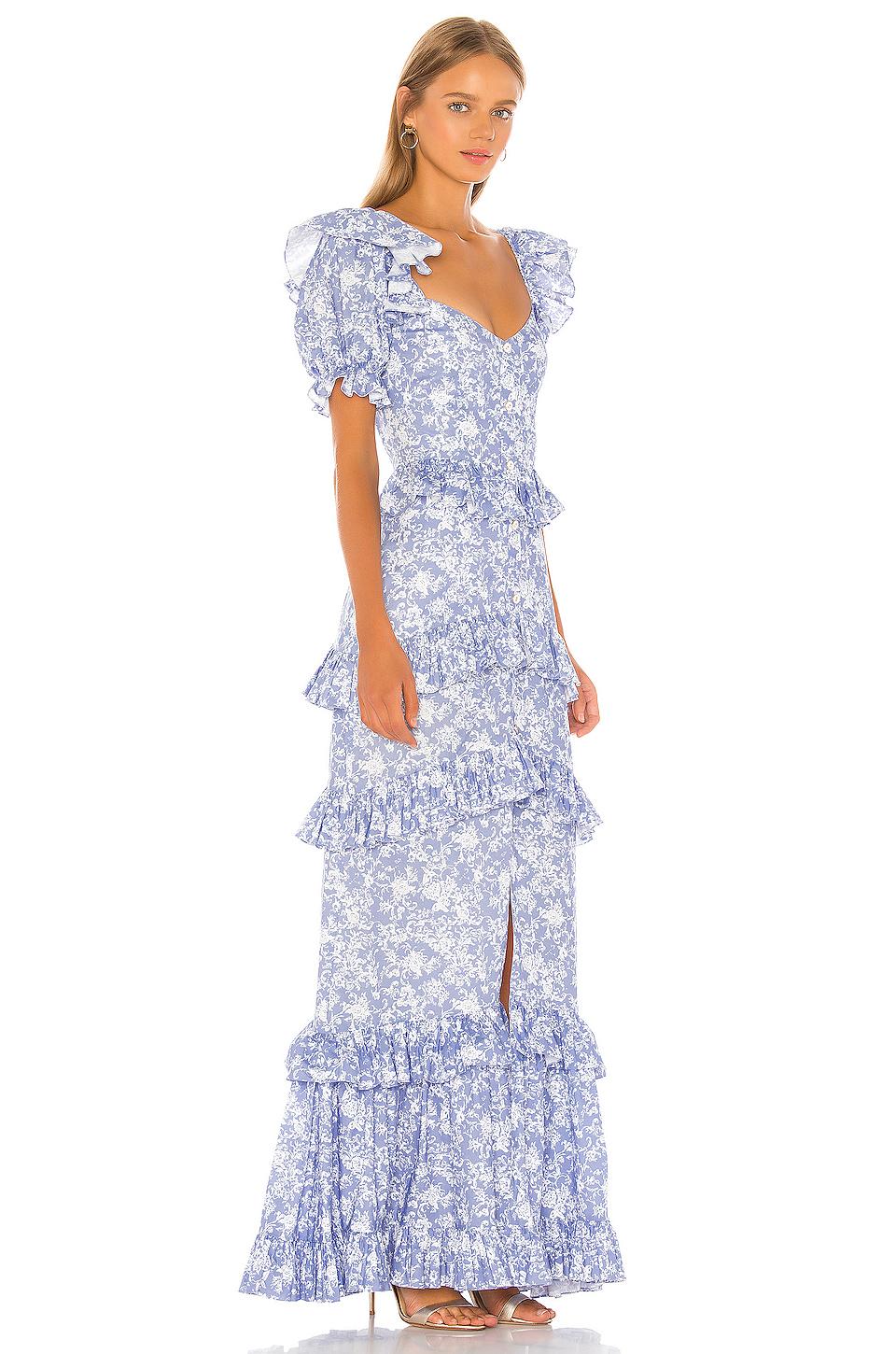 Caroline Constas Iva Gown in Blue | Lyst