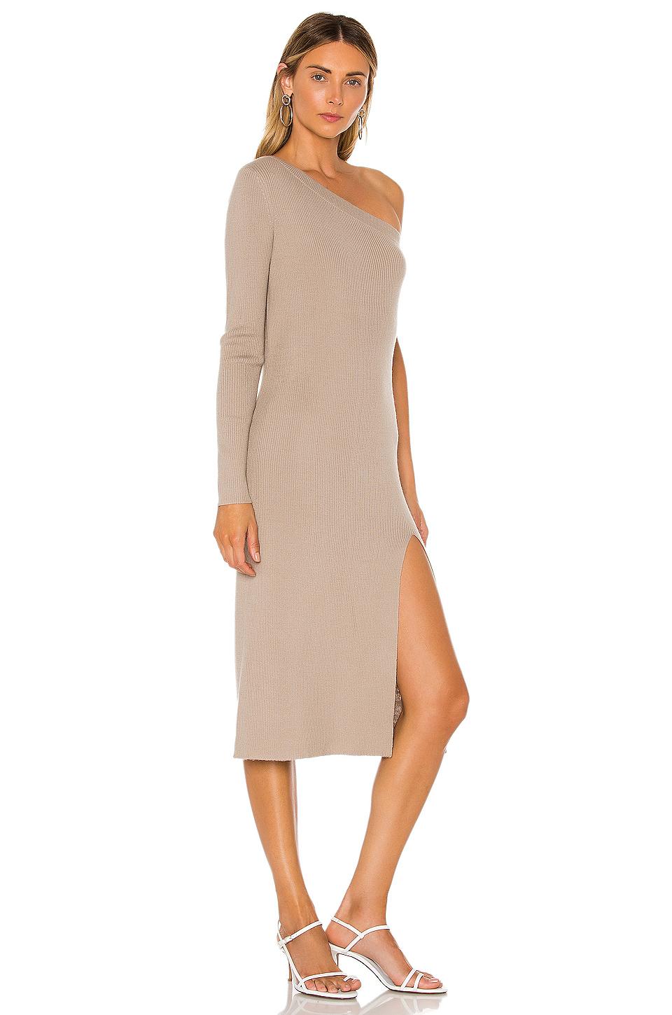 one shoulder sweater dress