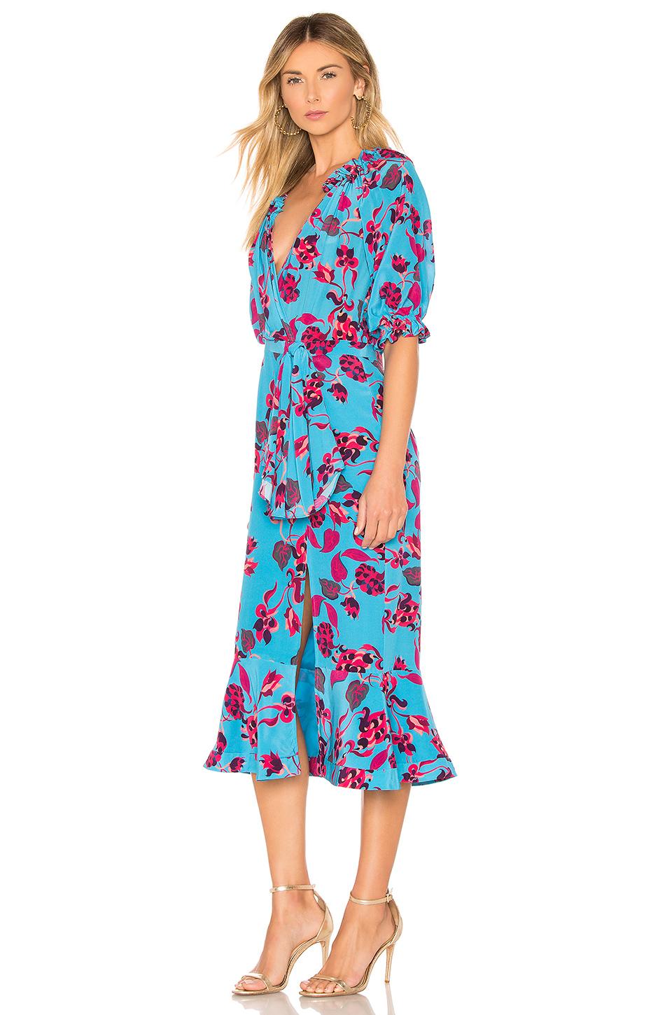 Saloni Olivia Floral Printed Silk Crepe 