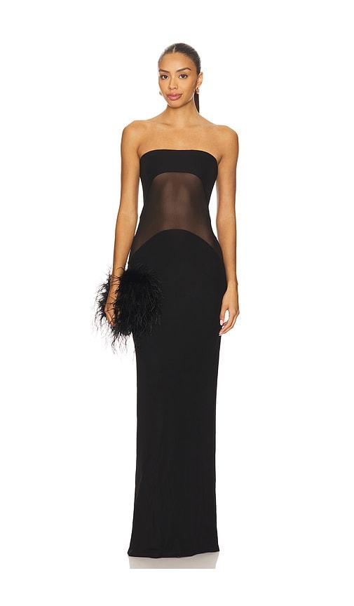chinese dress ladies Champagne Tiered Lace Maxi Dress  Natacha Van