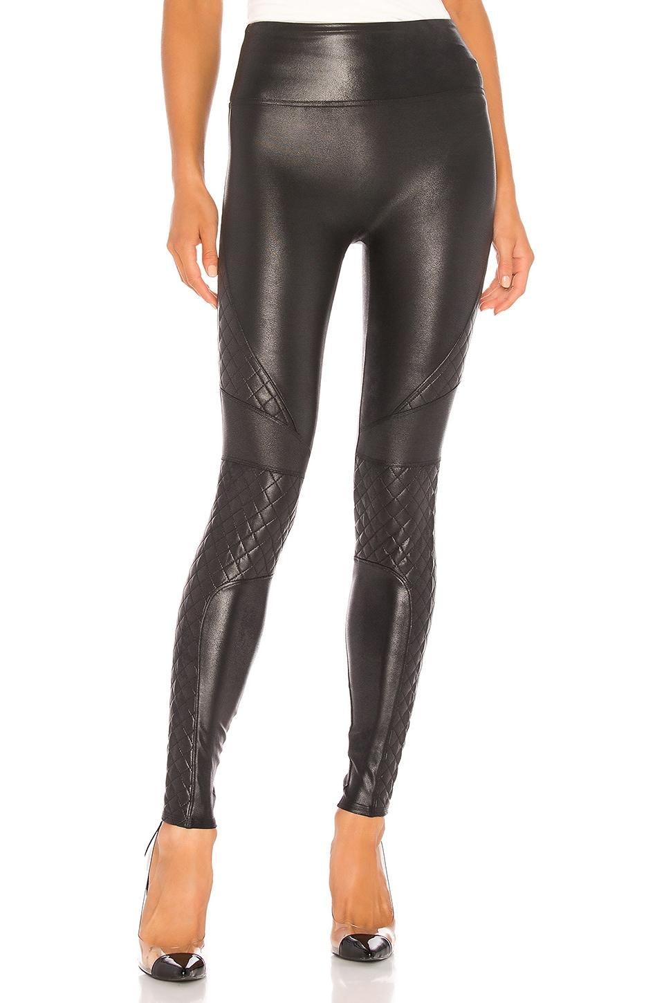 Spanx Faux Leather Quilted Leggings in 