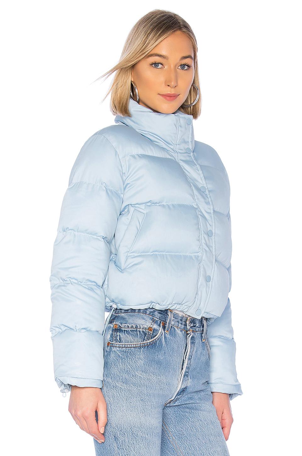 baby blue puffer jacket women's