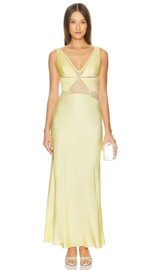 knee length dresses for ladies Joelle Midi (Sunshine Yellow) – Miss Fits Rentals main image 1