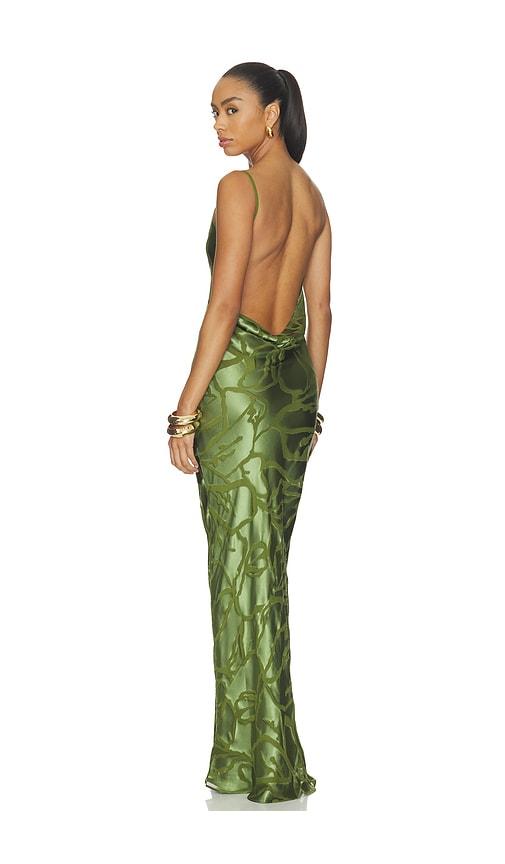 cult gaia muna dress green Cult Gaia's 'Muna' dress is designed with a sculptural off-the-shoulder neckline that's beautifully draped by hand