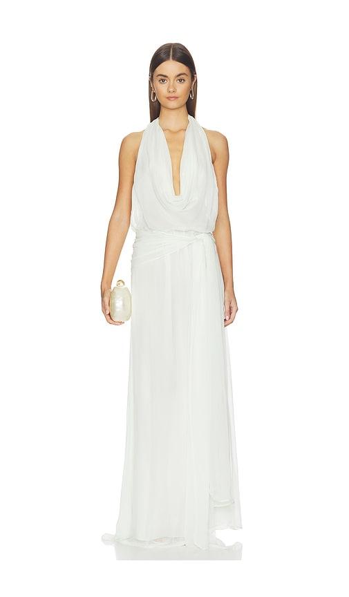 slim fit dress slacks Baltic Born Womens Krystal Satin Wrap Gown | Winter Green