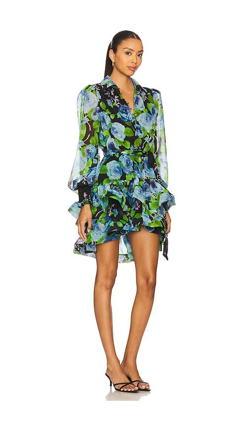 Elliatt Briony Long Sleeves Mini Dress in Green | Lyst