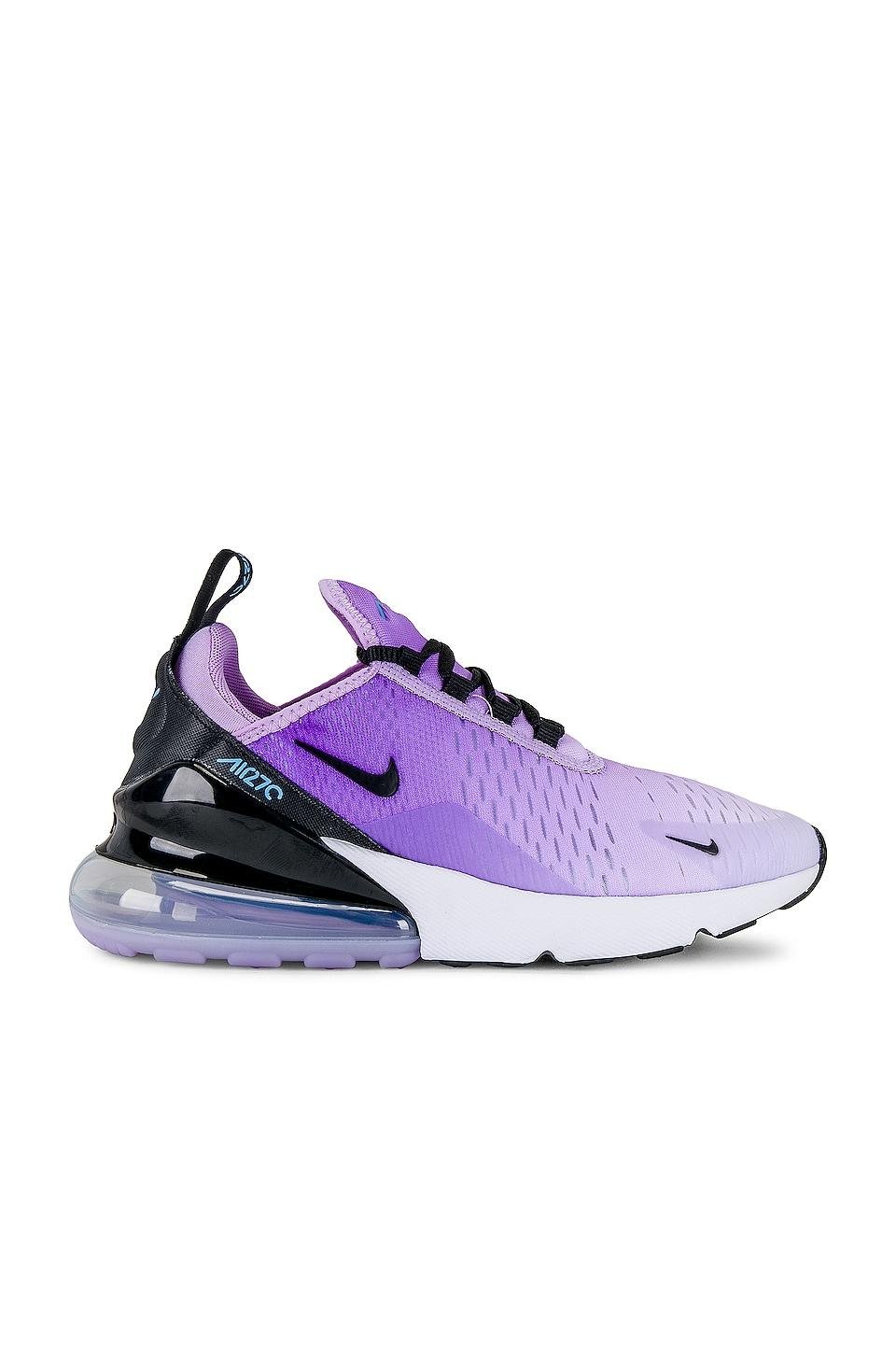 Nike Air Max 270 Purple and Gray Gym Shoes