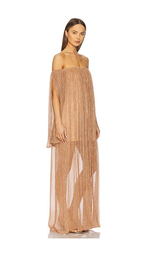 Caroline Constas Corinthia Gown in Natural | Lyst