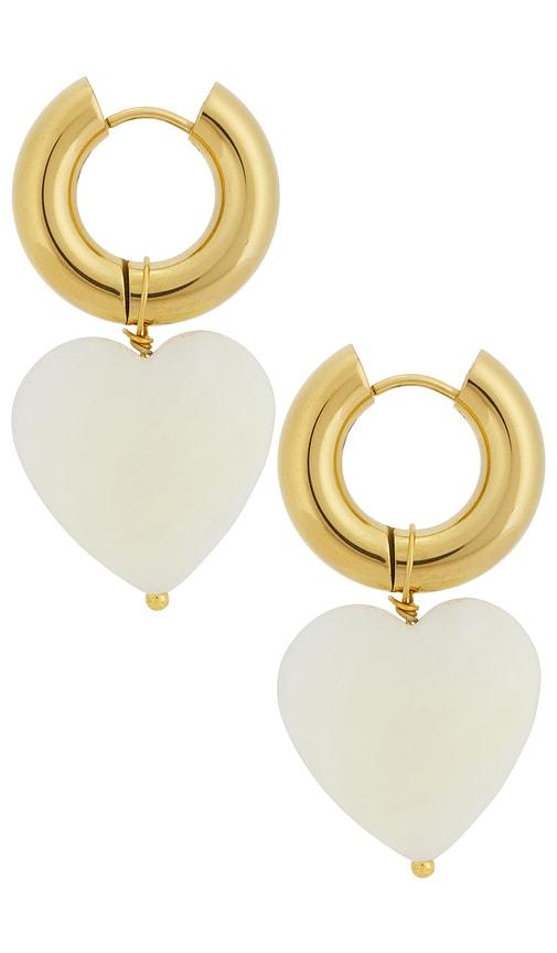 TIMELESS PEARLY おしゃれ 24K ハート アンクレット 上品 Timeless Pearly Crystal-embellished 24kt Gold-plated Hoop