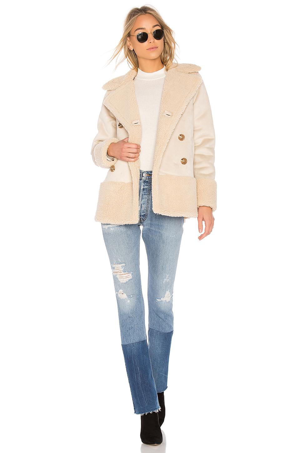 Mother Sherpa Jacket in Cream (Natural 