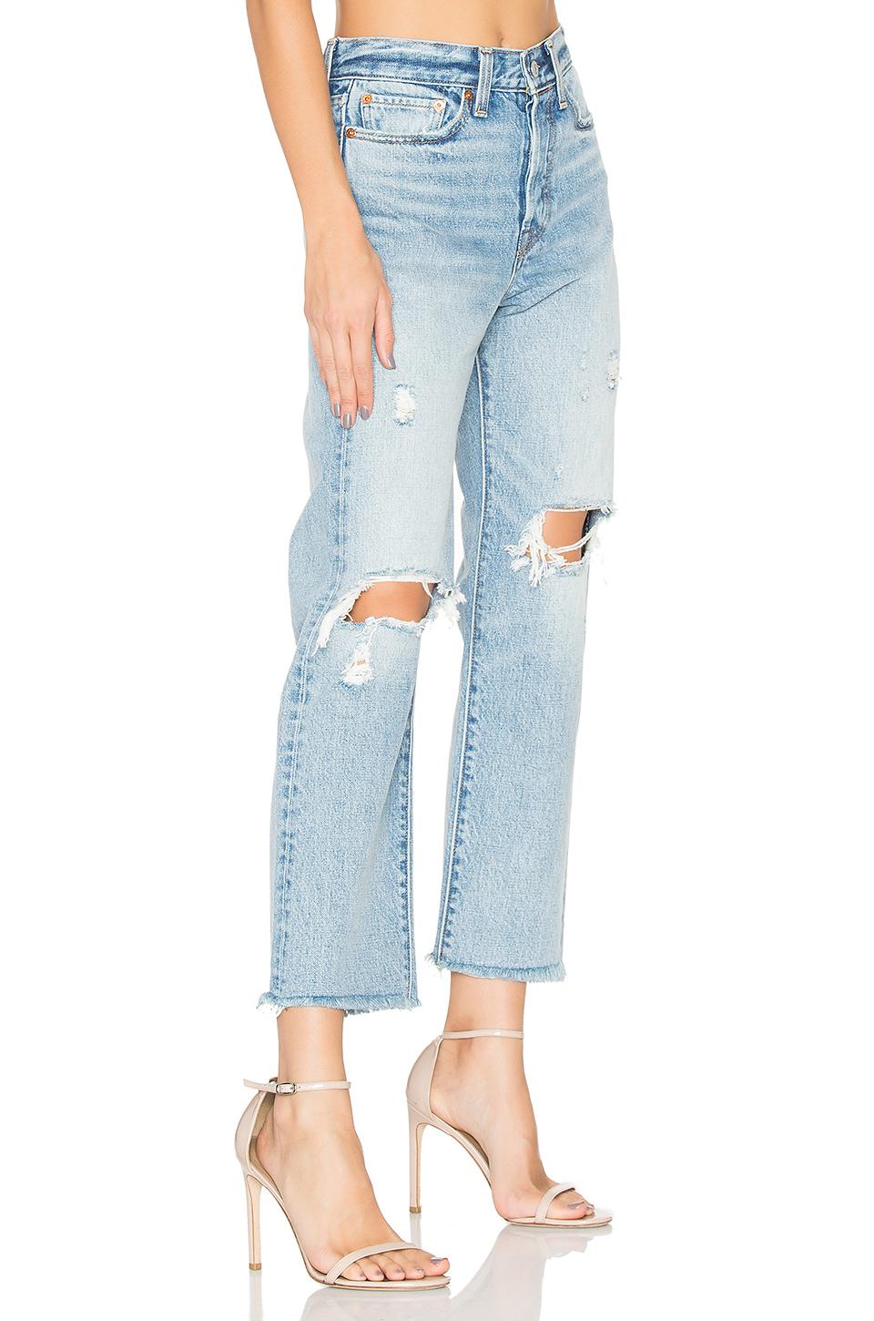 levi's wedgie selvedge straight jeans in lost inside