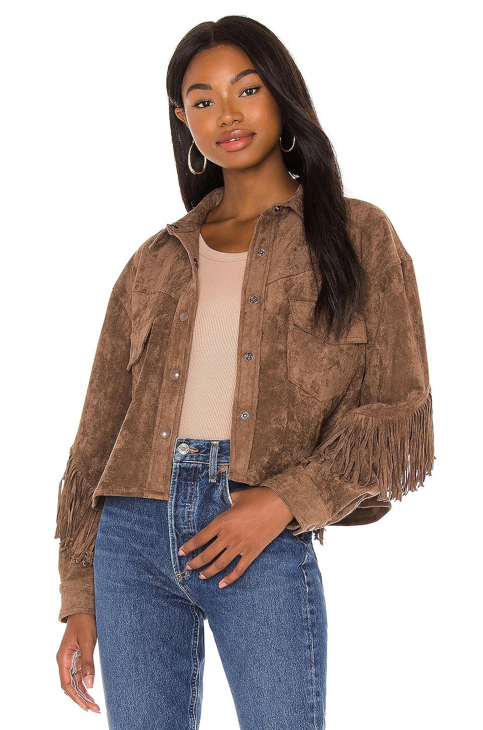 blank nyc fringe denim jacket