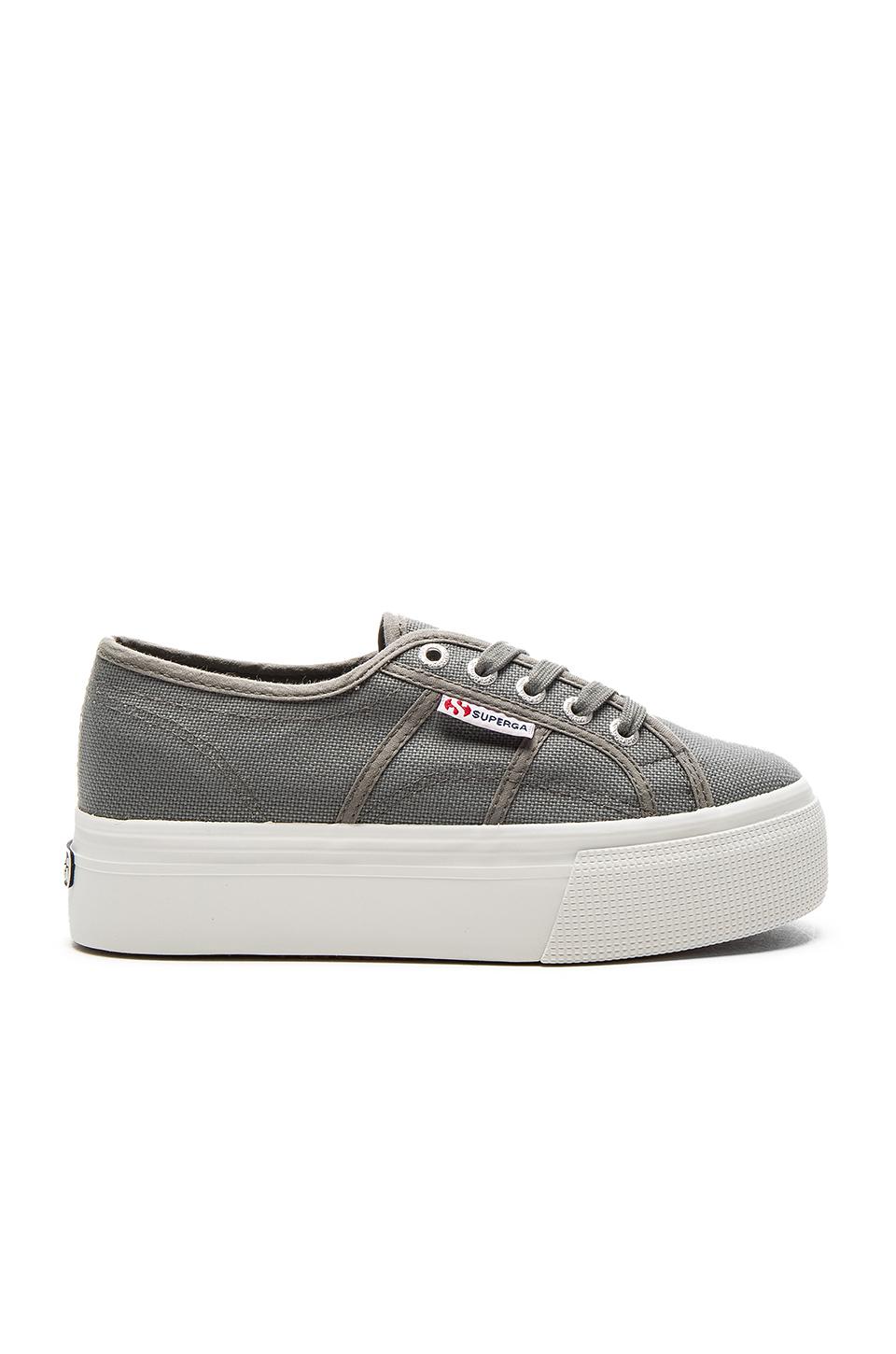 superga platform sneakers grey