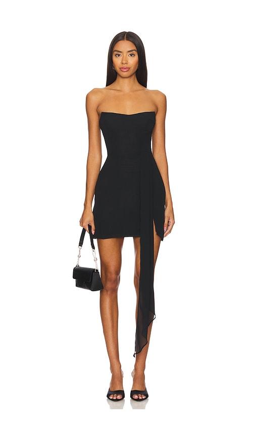 amanda uprichard black strapless dress Amanda Uprichard