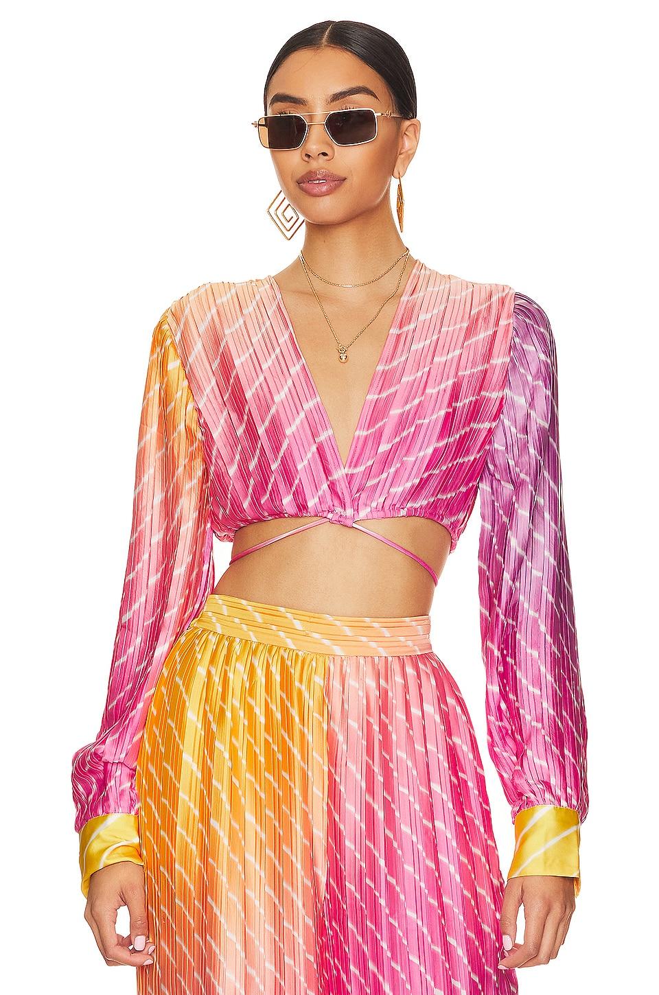 Top recortado evie de Sand de color Rosa Lyst