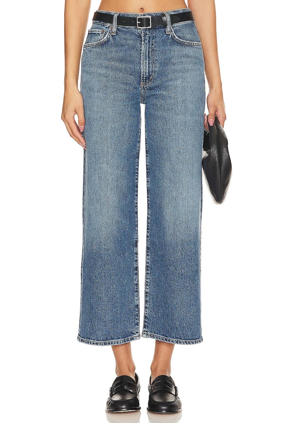 Agolde レディース ブルー Harper Crop ストレートレッグ. Size 30, 34  