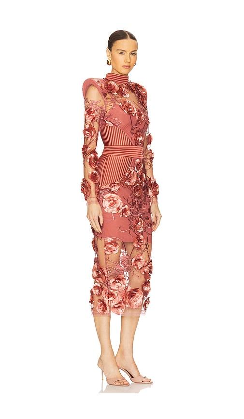 linda strapless floral sequin a-line mini dress Pretty In Bloom Sequin Floral Strapless Mini Dress In Pink | Size: L | Knit Fabric/Mesh Fabric/Mesh Fabric main image 1