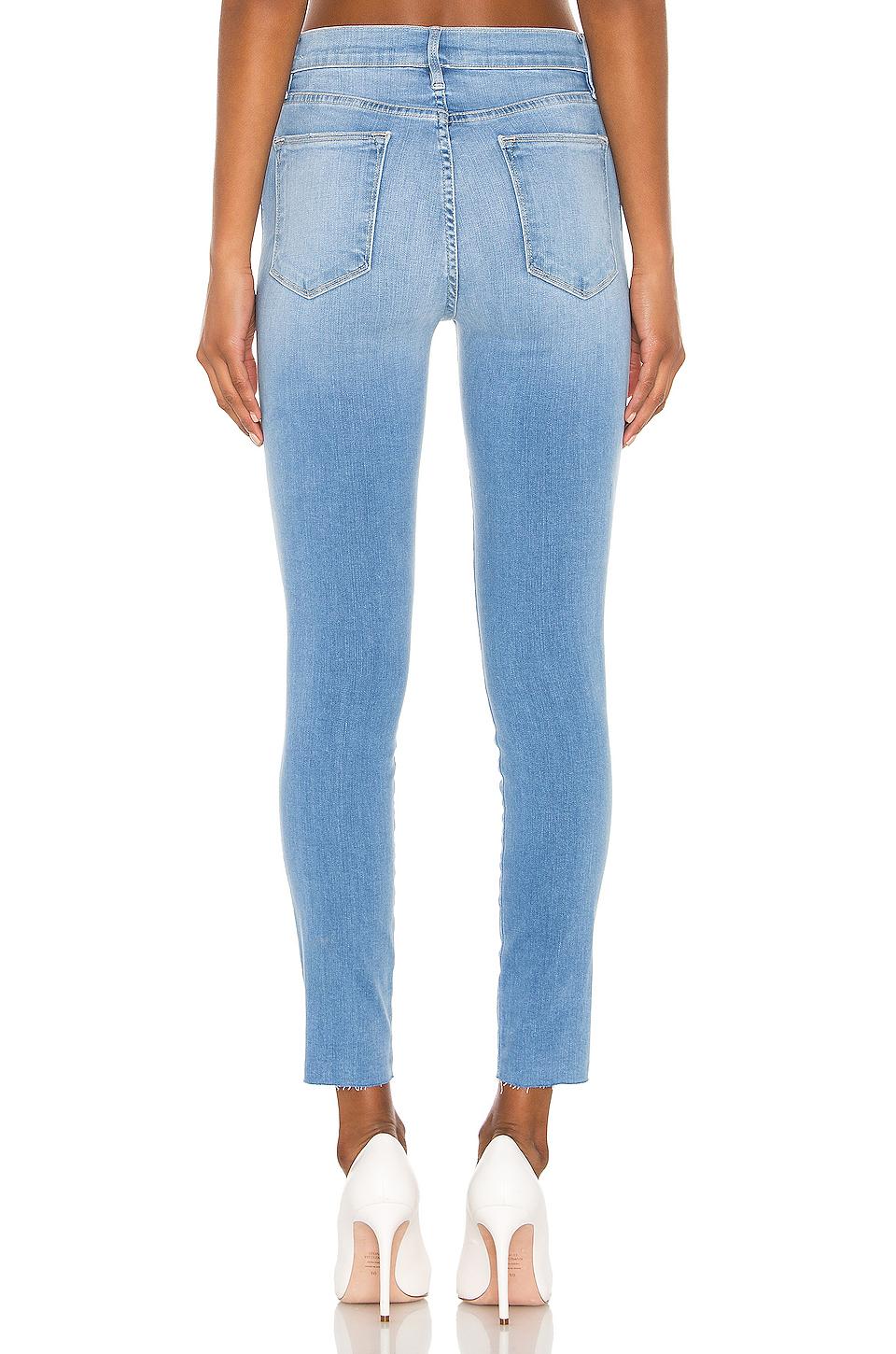 FRAME Denim Le High Skinny Double Needle Crop in Blue - Lyst