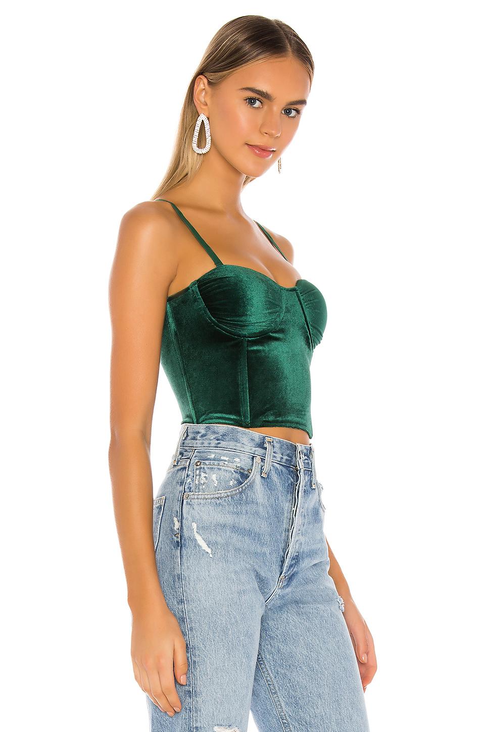 superdown Synthetic Cori Bustier Top in Emerald Green (Green) Lyst
