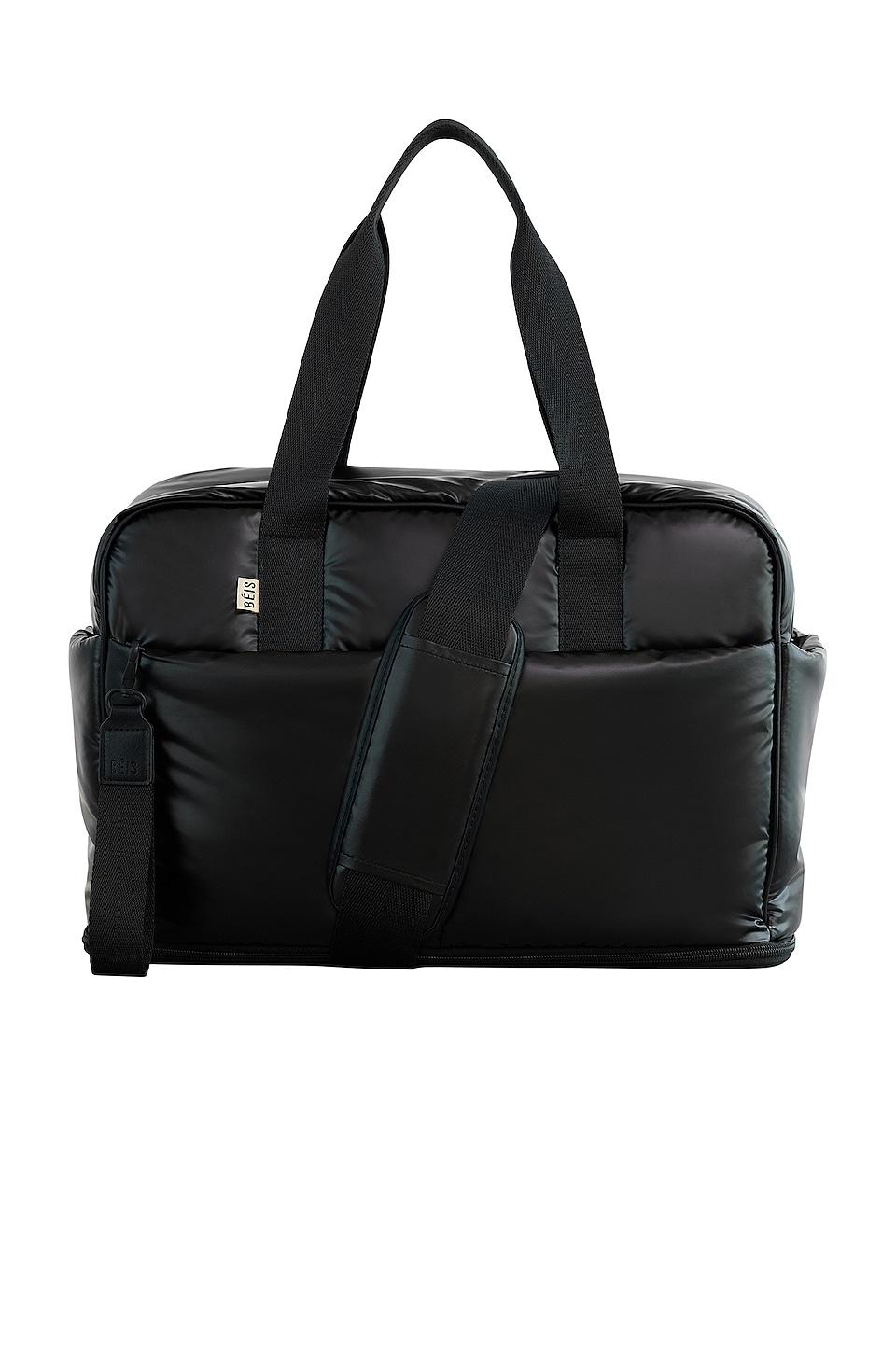 BEIS The Expandable Puffy Duffle in Black Lyst
