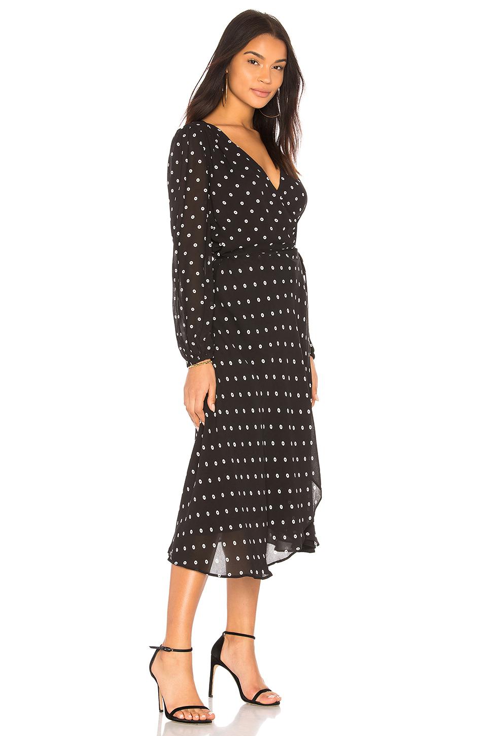 bardot spot dress