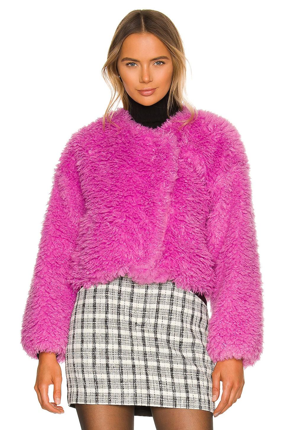 Free people top pink fur coat