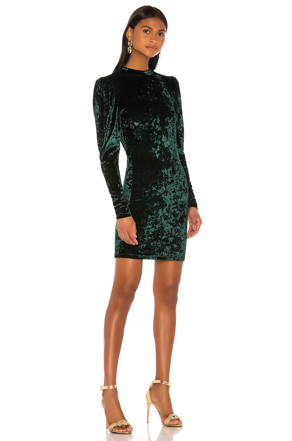 Caroline Constas Lulu Velvet Mini Dress in Emerald (Green) Lyst