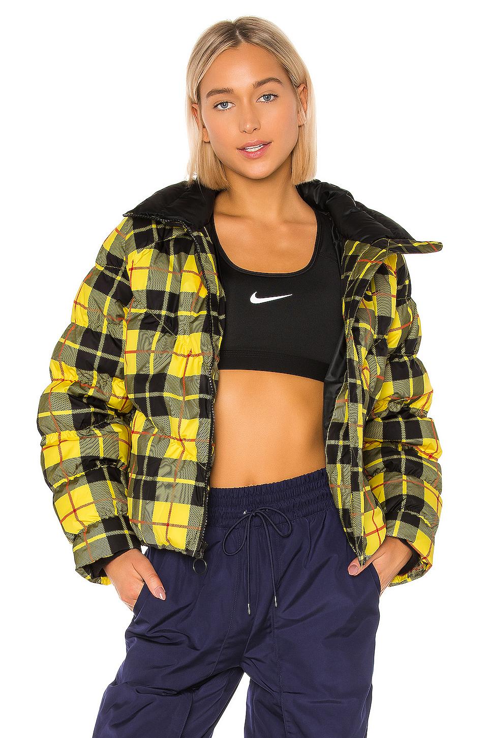 Nike Plaid Pack Fill Jacket in Yellow 