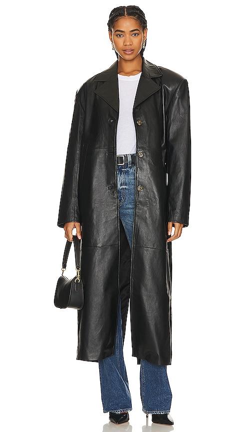 Long leather coat outlet