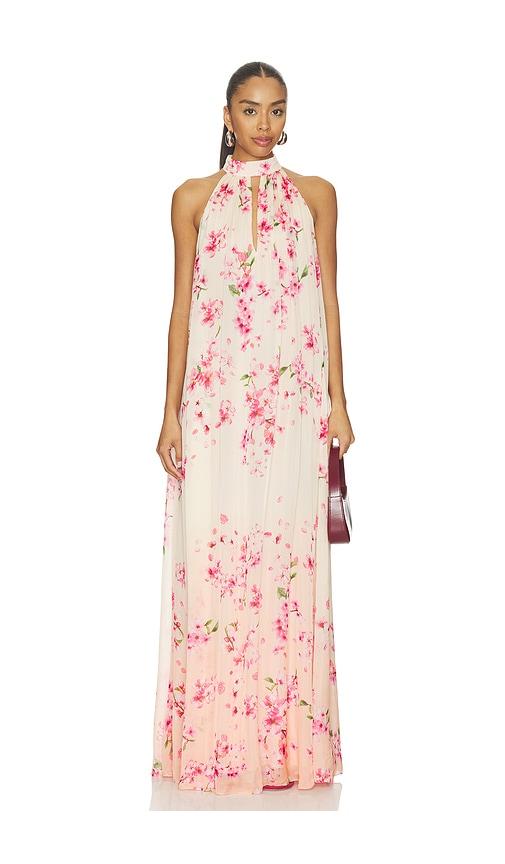 ice blue maxi dress Ice Blue Satin Fringe Maxi Dress Glam – ShimmerMolly main image 1