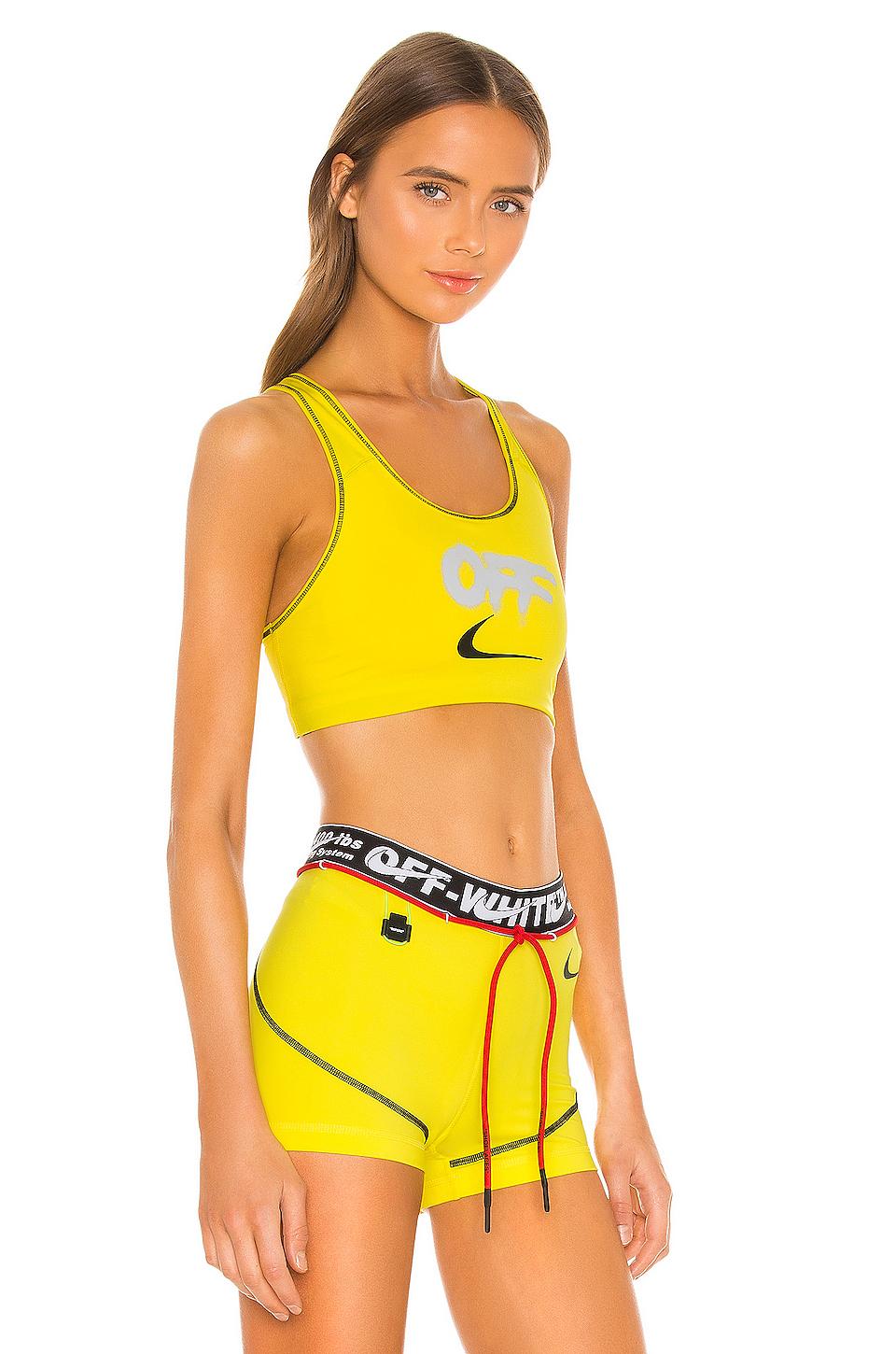 Nike X Off-white Nrg Ru Pro Classic Sports Bra in Yellow | Lyst