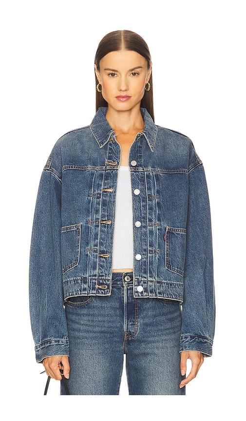 Levi's Balloon Sleeve Trucker in Blue | Lyst