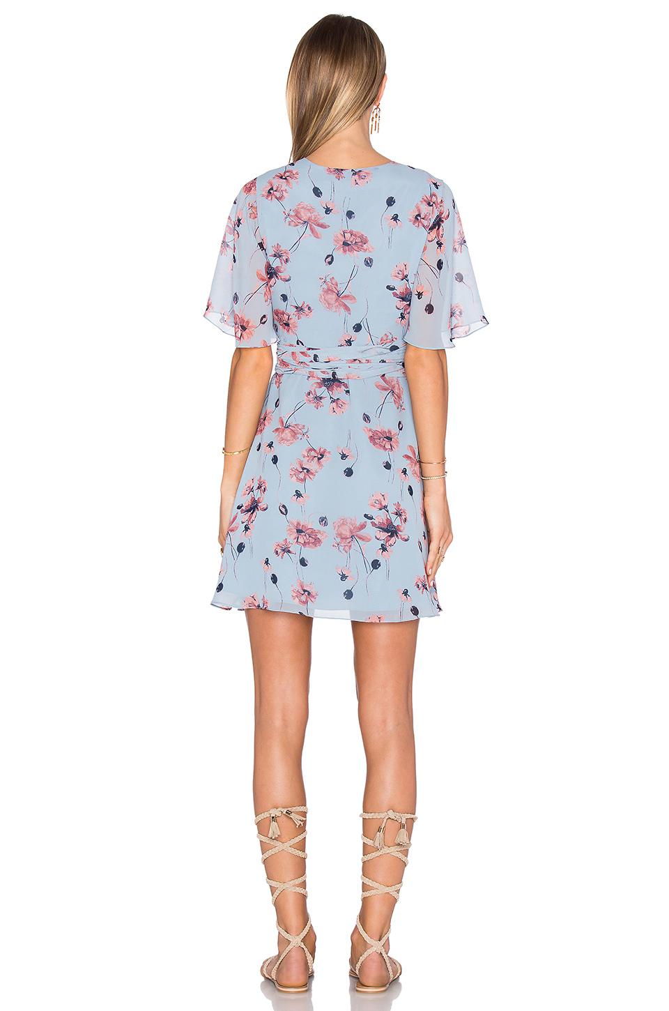 harper floral wrap dress