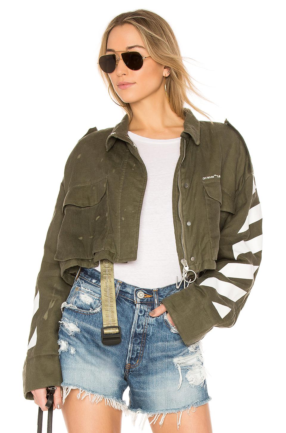 hooded cropped m65 jacket