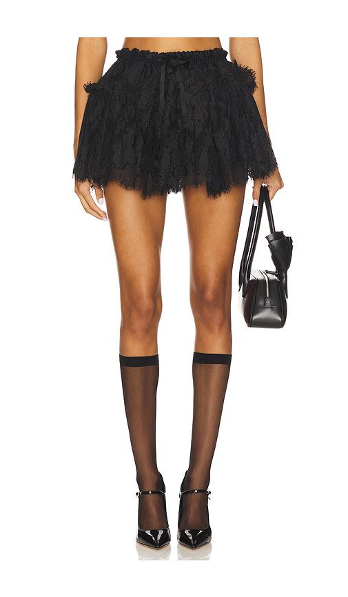 Yuhan wang ミニスカート　袋付き Yuhan wang ミニスカート 袋付き Yuhan Wang Black Floral