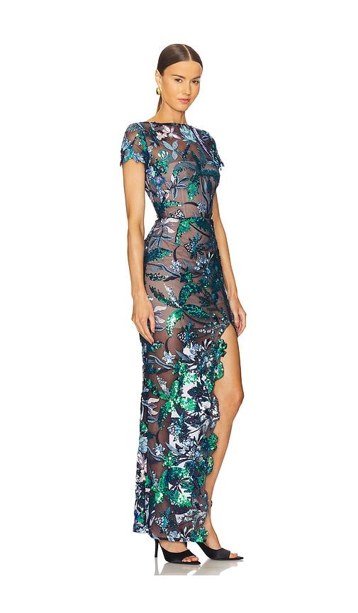 Bronx and Banco Zinna Embroidered Gown in Blue Lyst