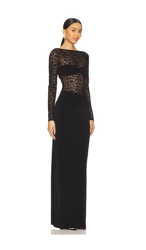 knee length dresses for ladies Long-Sleeved Wool Lace Dress main image 1