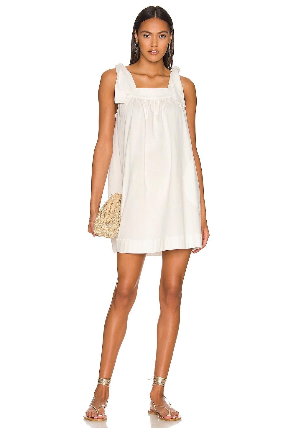 Cotton Honey Mini Dress in Ivory 