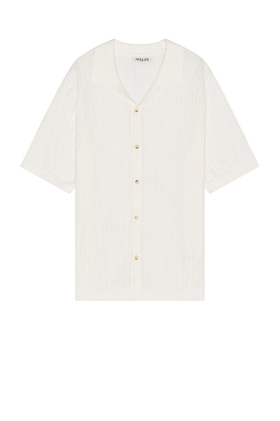 Rolla's Bowler Knit Shirt in White for Men | Lyst