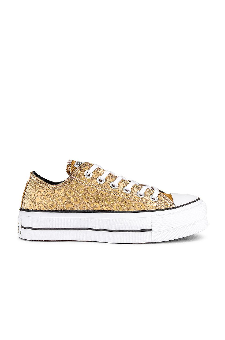 Converse Chuck Taylor All Star Leopard Glitter Platform Sneaker in Metallic  | Lyst
