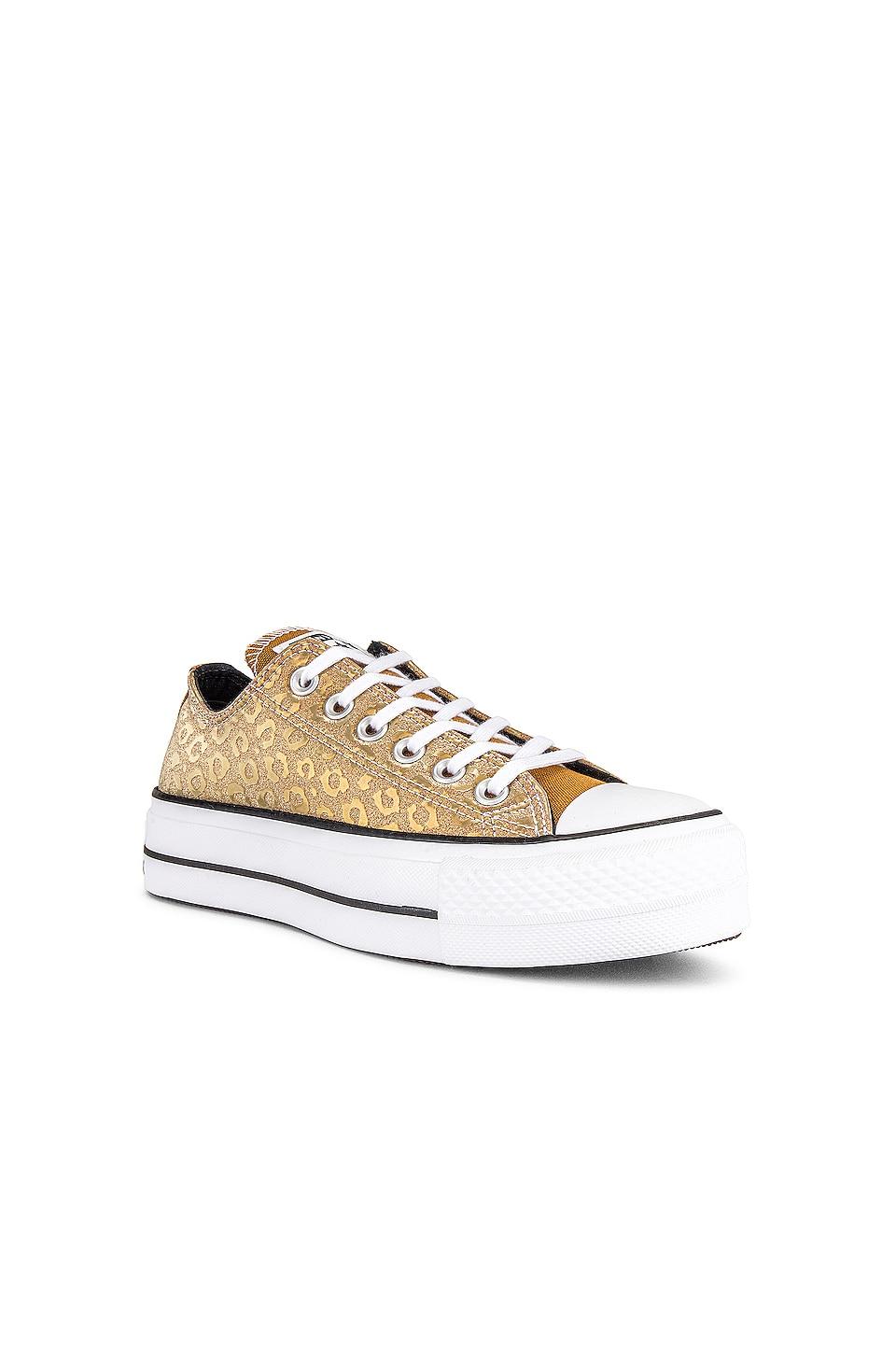 Converse Chuck Taylor All Star Leopard Glitter Platform Sneaker in Metallic  | Lyst