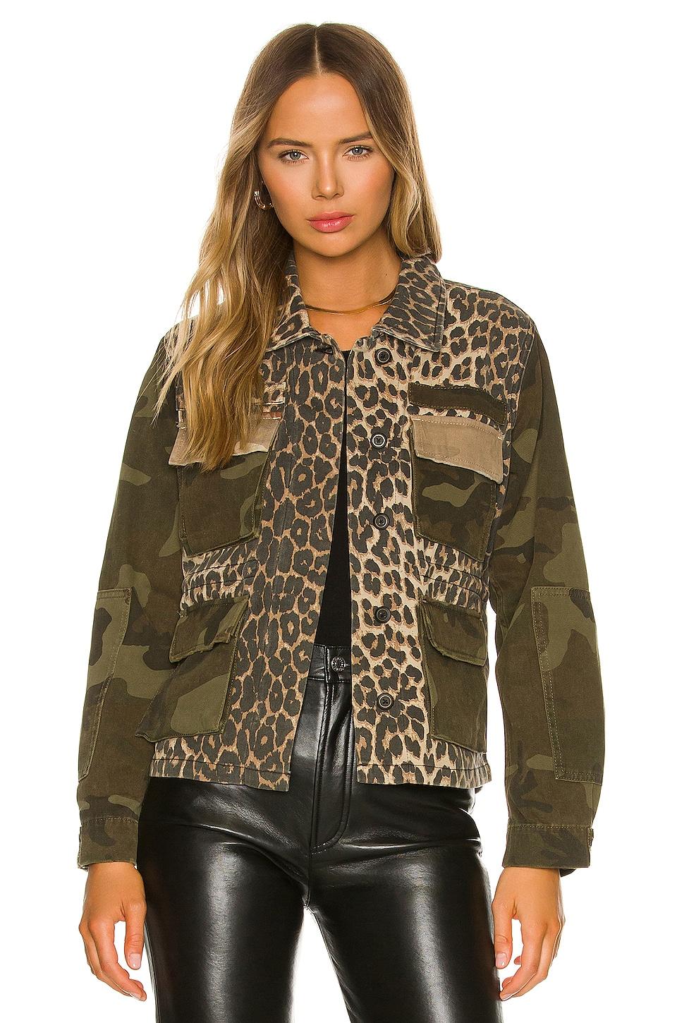 green leopard jacket
