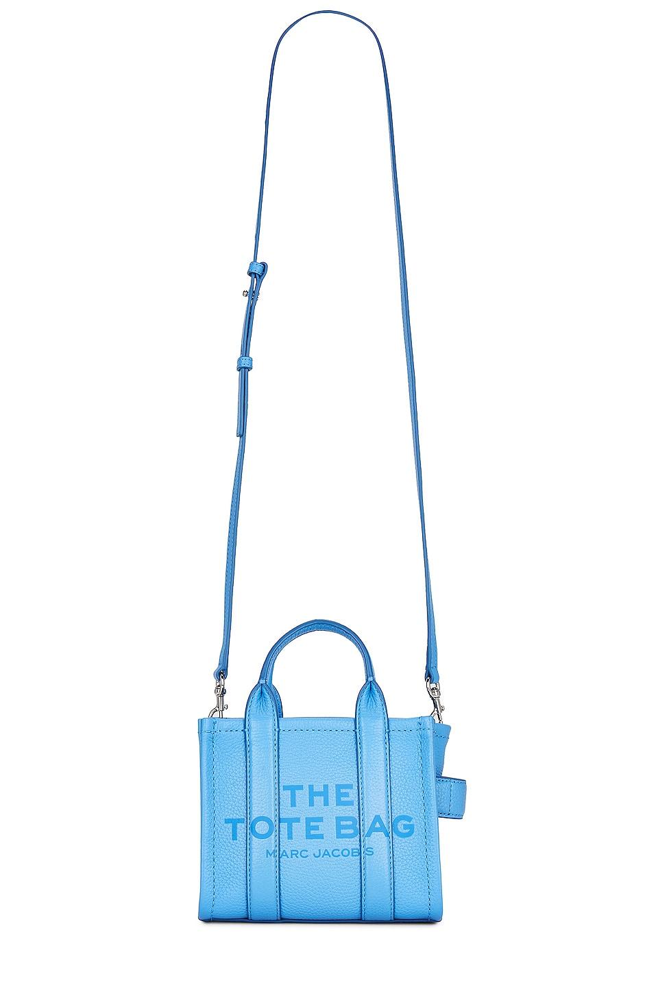 Marc Jacobs The Leather Micro Tote Bag in Blue
