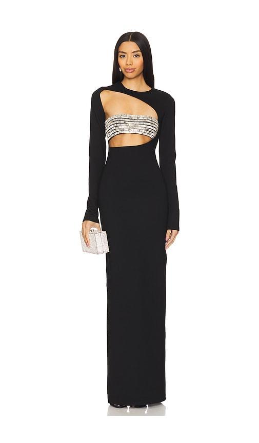 Camila Coelho Gelina Maxi Dress in Black | Lyst