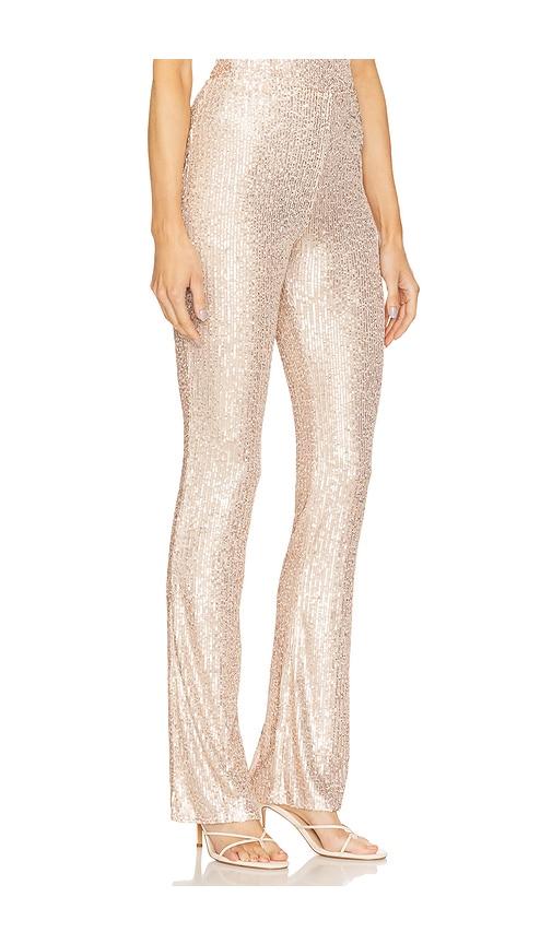 【Norma Kamali】 Sequinedワイドレッグパンツ Norma Kamali Sequined straight pants Norma Kamali