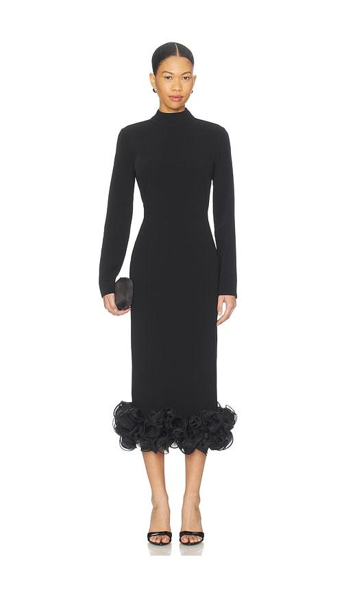 knee length dresses for ladies Loving Look Black Lace Long-Sleeve Twisted Split Maxi Dress – Club L London