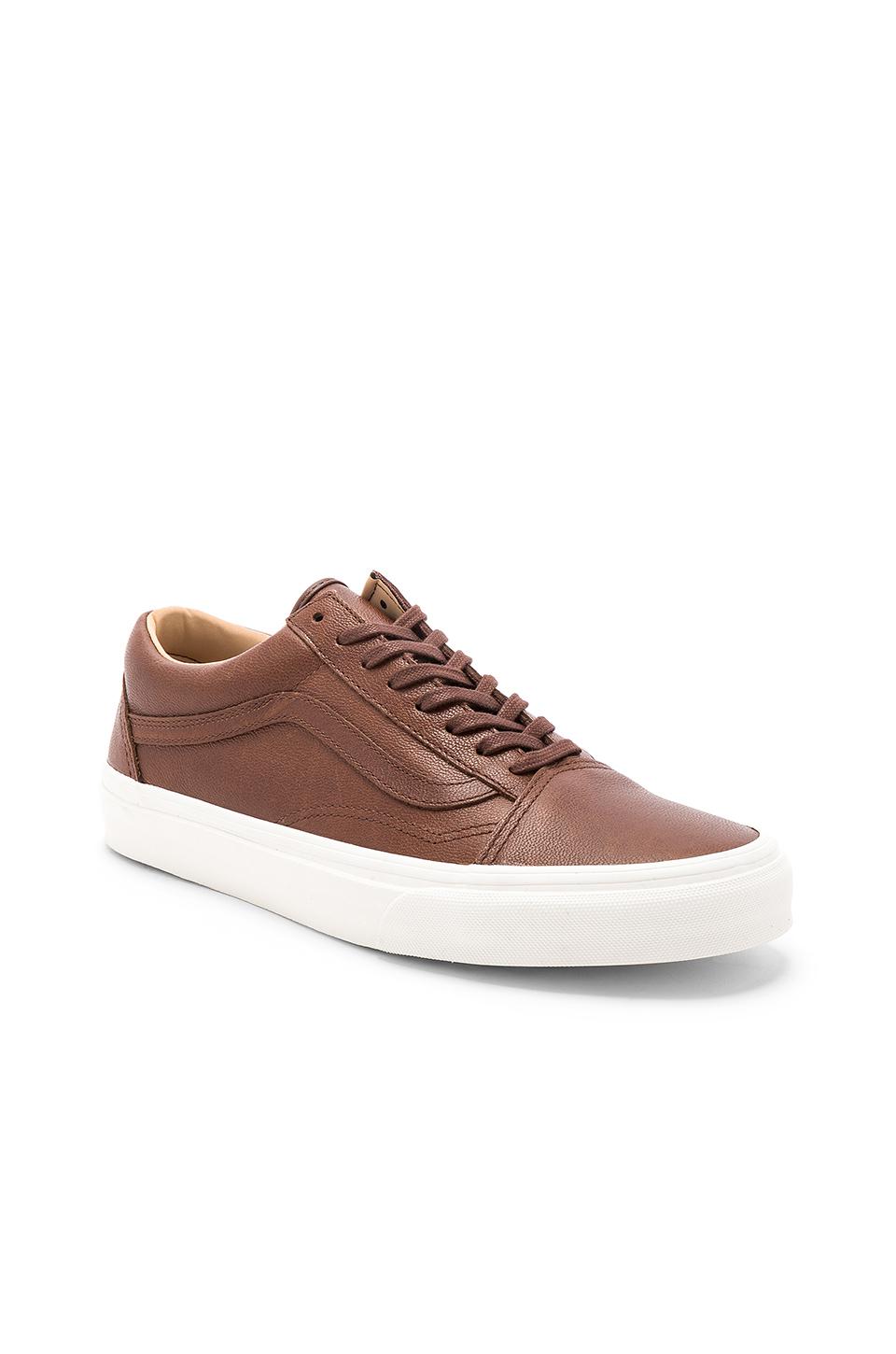 vans leather brown shoes